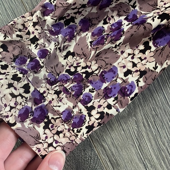 Vintage 1940’s Rayon Jersey Purple Raspberry Print Long Sleeve Dress - Picture 6 of 16